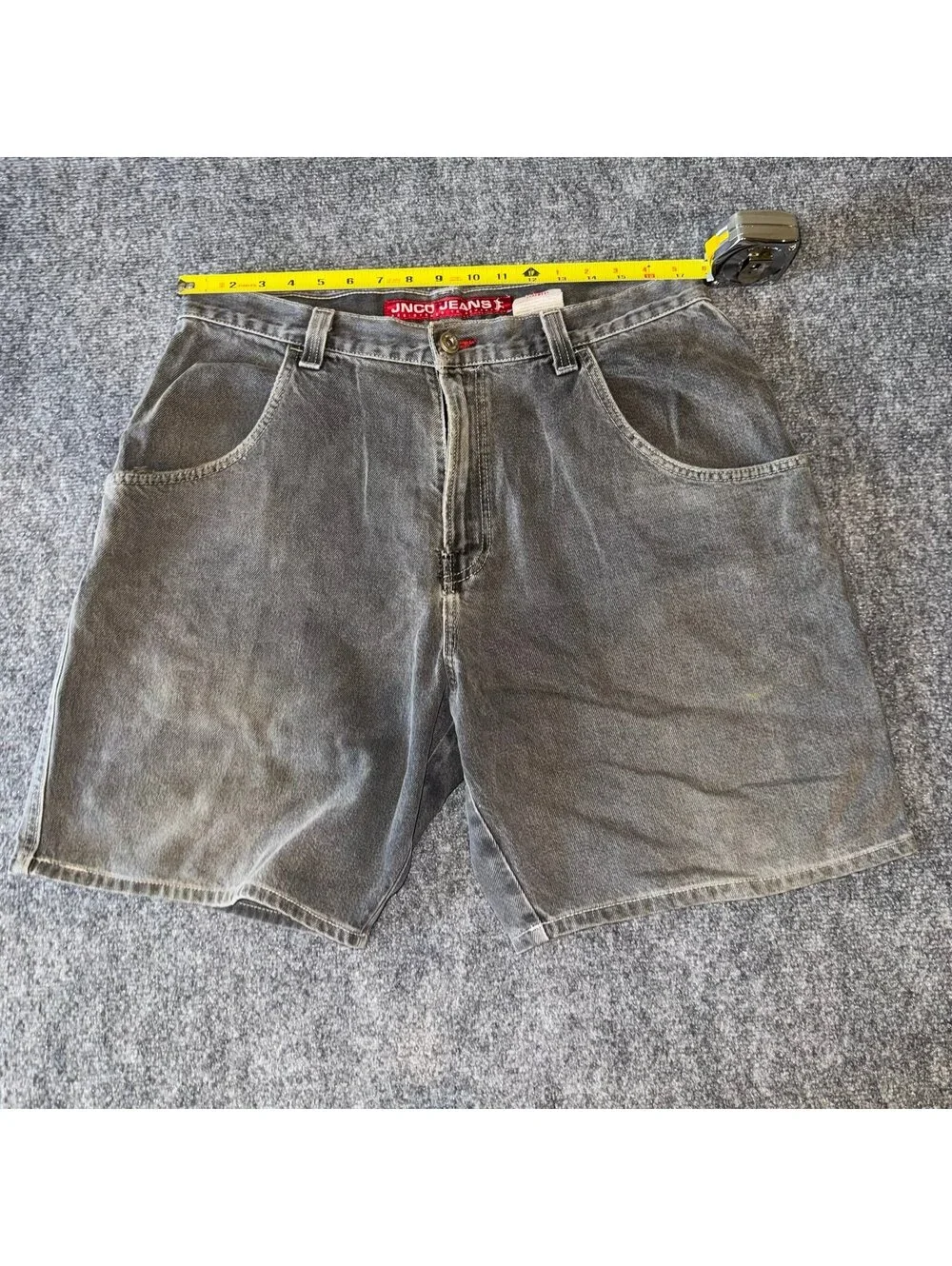 Grail Embroidered JNCO Denim Jorts Mens LG Vtg y2k 90s Rare